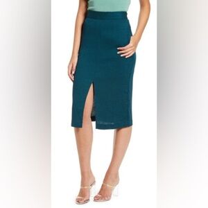 Endless Rose Corduroy Pencil Skirt in Green at Nordstrom